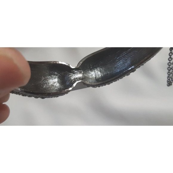 Fifth Avenue Ladie's Cuff Bracelet Black Swarovski Baguette & Round Crystals - Picture 10 of 10